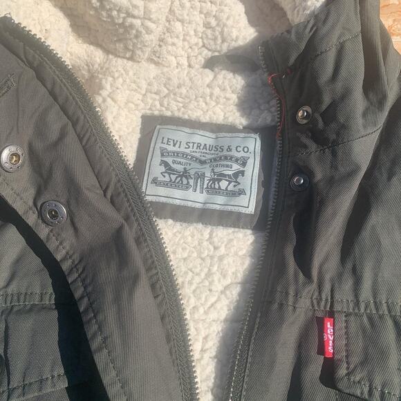 Levis Military cargo style zip up jacket Womens Medium - Picture 3 of 4